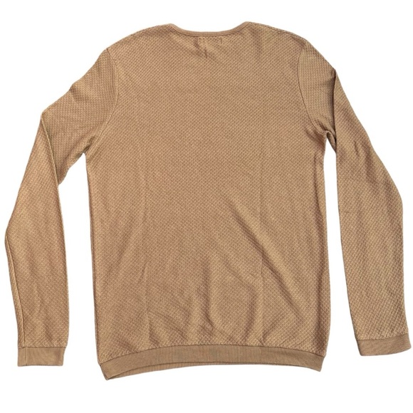 Brown Textured Zara Long Sleeve Shirt (L) - Picture 3 of 6